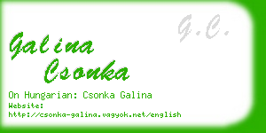 galina csonka business card